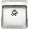 Reginox Ohio 40x40 1.0 Bowl Stainless Steel Kitchen Sink with Tap Ledge