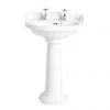 Heritage - Dorchester Medium Basin & Tall Pedestal - Various Tap Hole Options