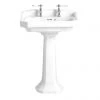 Heritage - Granley Standard Basin & Pedestal - Various Tap Hole Options