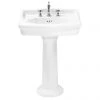 Heritage - New Victoria 3TH Standard Basin & Pedestal