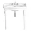 Heritage - New Victoria 3TH Single Console Basin & Console Legs