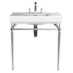 Heritage Abingdon 800mm Large Wynwood Basin & Washstand - Chrome