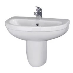 Nuie Caledon 555mm Basin with Semi Pedestal
