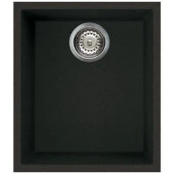 Reginox Quadra 100 1.0 Bowl Undermount Granite Kitchen Sink - Black