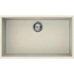 Reginox Quadra 130 1.0 Bowl Undermount Granite Kitchen Sink - Cream