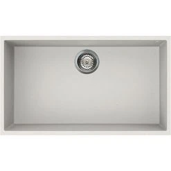 Reginox Quadra 130 1.0 Bowl Undermount Granite Kitchen Sink - White