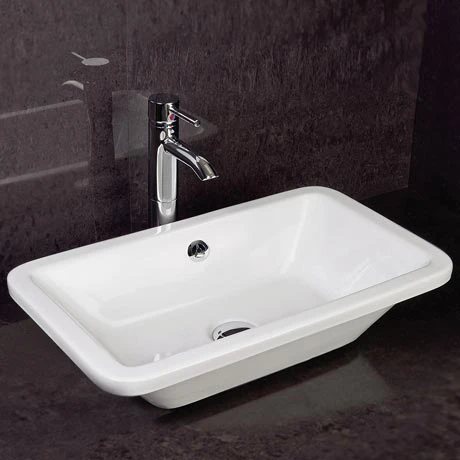 RAK Chameleon 560mm Counter Top Basin with Chrome Overflow Kit 1 RAK Chameleon 560mm Counter Top Basin with Chrome Overflow Kit
