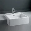 RAK - Nova 46cm Semi Recessed Basin - 1 Tap Hole - NOVASR
