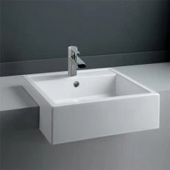 RAK - Nova 46cm Semi Recessed Basin - 1 Tap Hole - NOVASR