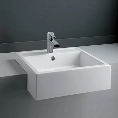 RAK - Nova 46cm Semi Recessed Basin - 1 Tap Hole - NOVASR 1 RAK - Nova 46cm Semi Recessed Basin - 1 Tap Hole - NOVASR