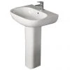 RAK - Tonique 55cm Basin 1th with Full Pedestal