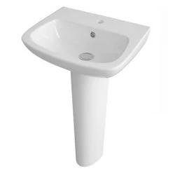 Nuie Renoir Compact Basin & Full Pedestal - 1 Tap Hole -Victorian Plumbing Store RFP d4 460