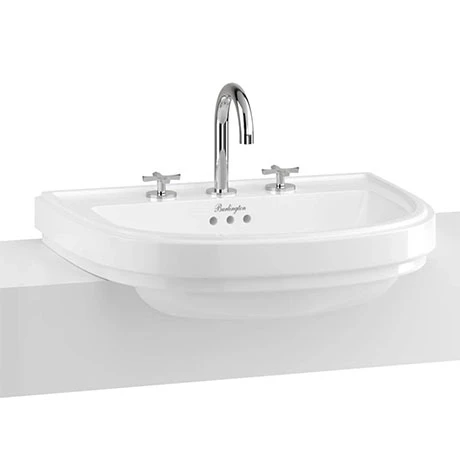Burlington Riviera 580mm Semi-Recessed Basin 1 Burlington Riviera 580mm Semi-Recessed Basin