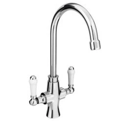 Reginox Traditional White Ceramic 1.5 Kitchen Sink + Mixer Tap -Victorian Plumbing Store RL301 ELBE n d2 460