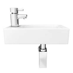 Rondo Wall Hung Small Cloakroom Basin Package 10 Rondo Wall Hung Small Cloakroom Basin Package -Victorian Plumbing Store RON PK d2 460