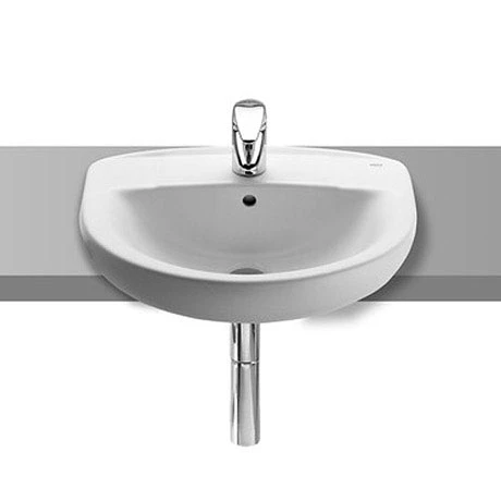 Roca Laura 510 x 400mm Semi-recessed Basin 1 Roca Laura 510 x 400mm Semi-recessed Basin