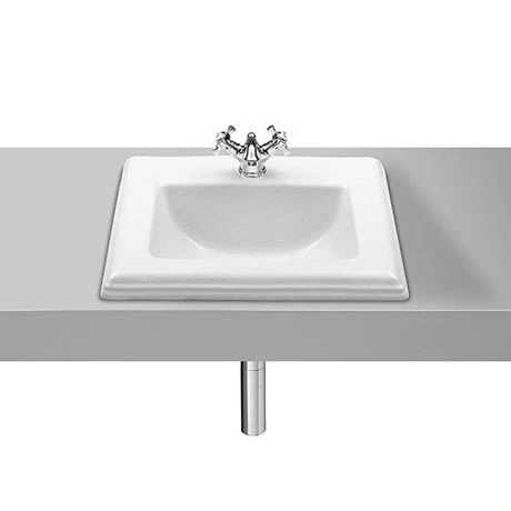 Roca New Classical 580 x 475mm In countertop 1TH Basin - 327495000 1 Roca New Classical 580 x 475mm In countertop 1TH Basin - 327495000