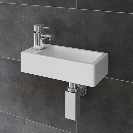 Rondo Wall Hung Small Cloakroom Basin Package 1 Rondo Wall Hung Small Cloakroom Basin Package