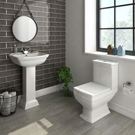 Rydal Traditional Basin + Pedestal (1 Tap Hole) 2 Rydal Traditional Basin + Pedestal (1 Tap Hole) - Image 2