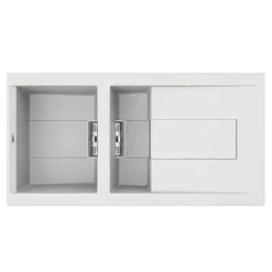 Reginox Smart 475 1.5 Bowl Granite Kitchen Sink - White