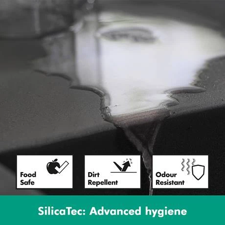 Hansgrohe S510-U635 1.5 Bowl Undermount Kitchen Sink - Graphite Black - 43433170 4 Hansgrohe S510-U635 1.5 Bowl Undermount Kitchen Sink - Graphite Black - 43433170 - Image 4