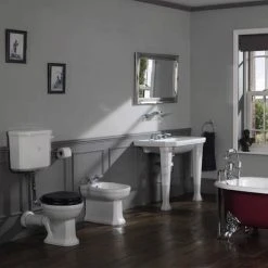 Silverdale Empire Art Deco 920mm Console Basin inc. Ceramic Legs -Victorian Plumbing Store Silverdale Empire Art Deco 920mm Console Basin inc Ceramic Legs d2 460