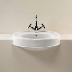 Silverdale Highgrove Traditional Semi Recessed Basin - 580mm Wide