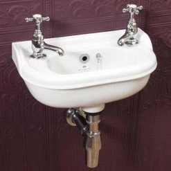 Silverdale Victorian Micro Cloakroom Basin - 400mm Wide
