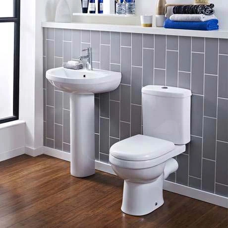 Sofia Modern Basin with Full Pedestal (1 Tap Hole - Various Sizes) 2 Sofia Modern Basin with Full Pedestal (1 Tap Hole - Various Sizes) - Image 2