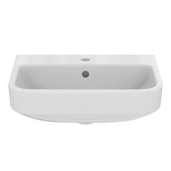 Ideal Standard i.Life S 500mm Compact 1TH Washbasin - T518501 -Victorian Plumbing Store T518501 D2 460