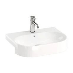 Britton Bathrooms Trim 500mm 1TH Semi-Recessed Basin