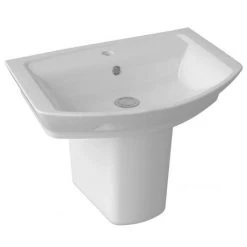 Hudson Reed Maya Basin 1TH + Semi Pedestal (3 Size Options) 6 Hudson Reed Maya Basin 1TH + Semi Pedestal (3 Size Options) -Victorian Plumbing Store UABSP d2 460