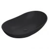 Venice Matt Black Oval Counter Top Basin - 615 x 360mm