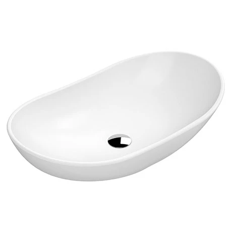 Venice Matt White Oval Counter Top Basin - 615 x 360mm 1 Venice Matt White Oval Counter Top Basin - 615 x 360mm