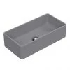 Venice Matt Grey Rectangular Counter Top Basin - 465 x 235mm