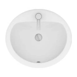 Rio Oval Inset Basin 1TH - 520 x 460mm -Victorian Plumbing Store VES017 d1 460