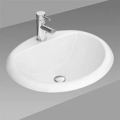 Rio Oval Inset Basin 1TH - 520 x 460mm