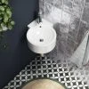 Othello Round Wall Hung Corner Basin 1TH - 310 x 440mm