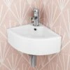 Bermuda Corner Cloakroom Basin 1TH - 335 x 335mm