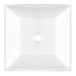 Arezzo Square Black Wall Mounted Basin Tap + 410 x 410mm Counter Top Basin -Victorian Plumbing Store VES983 CAS30BLK d3 460