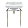 Heritage Abingdon Victoria Basin & Washstand (Vintage Gold - 3 Tap Hole)