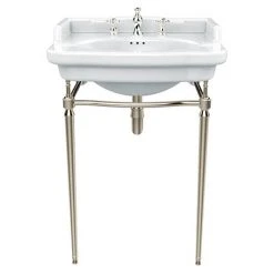 Heritage Abingdon Victoria Basin & Washstand (Vintage Gold - 3 Tap Hole)