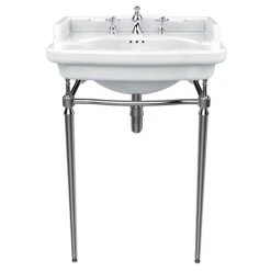 Heritage Abingdon Victoria Basin & Washstand (Chrome - 3 Tap Hole)