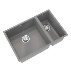 Venice 1.5 Bowl Matt Grey Undermount Composite Kitchen Sink -Victorian Plumbing Store VSNK098 D2 460