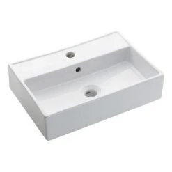 Crosswater - Turin 1 Tap Hole Countertop or Wall Mounted Basin - 500 x 350mm
