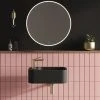 Crosswater Popolo 480 x 250mm (1TH) Wall Hung Cloakroom Basin - Matt Black