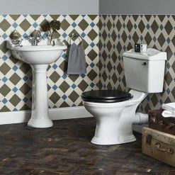 Bayswater Porchester Traditional 1TH Basin & Full Pedestal -Victorian Plumbing Store lifetsyle porchester 1 460